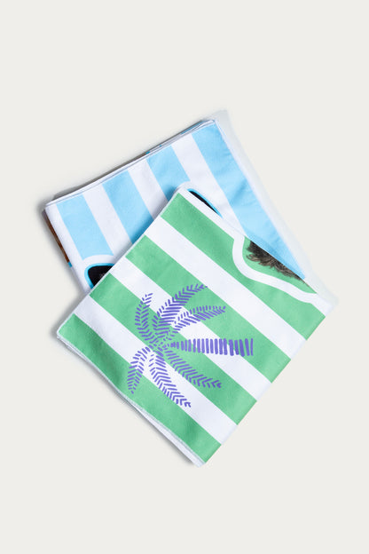 Custom Pet Beach Towel with Striped Background | Personalized Pet Portrait | Optional Line Art or Graphic Illustration
