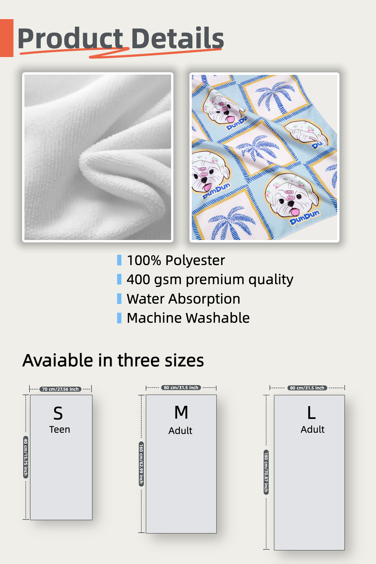 Custom Pet Beach Towel with Name Background