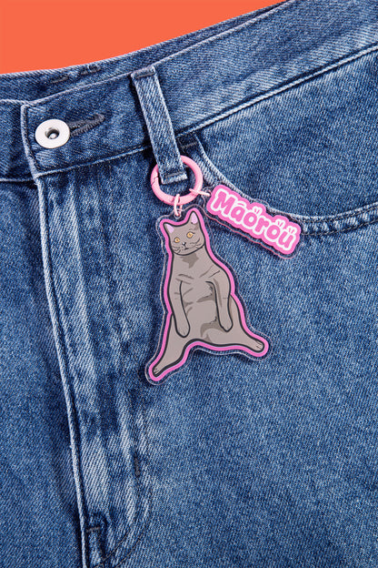 Custom Pet Shape Acrylic Keychain | Personalized Double-Sided Print | Add-On Artwork Service