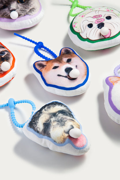 Custom Pet Bubble Keychain | Personalized Plush Keyring | Cute & Soft Pet Design