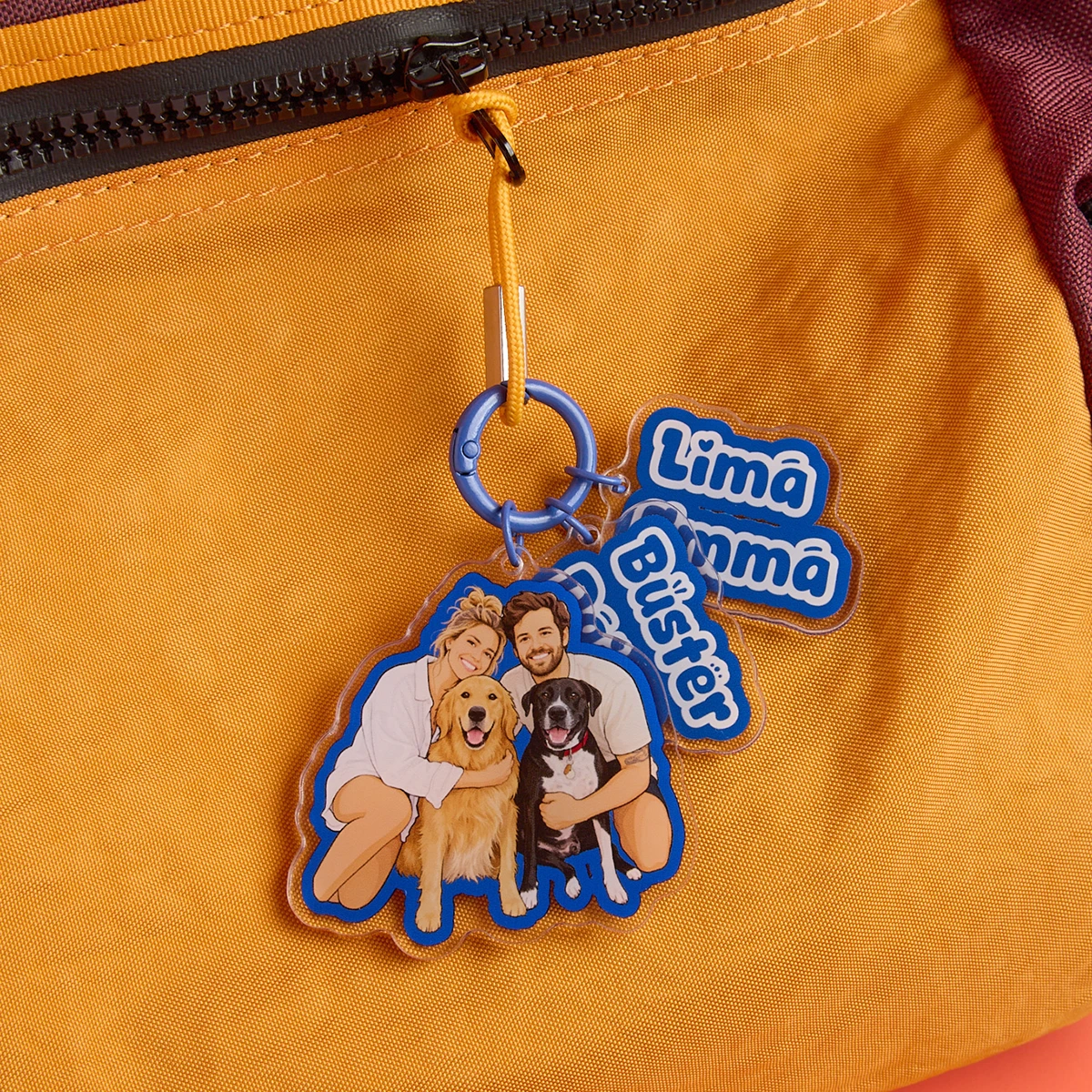 Custom Pet & People Portrait Acrylic Keychain