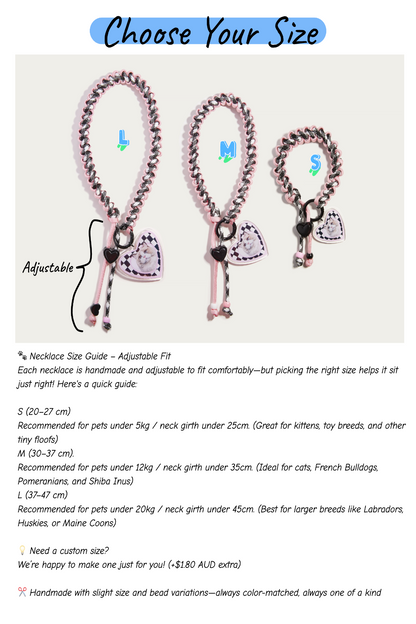 Custom Pet Necklace | Personalized Pet Collar Charm | Unique Gift for Dog & Cat Lovers