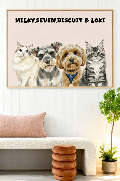 Custom Pet Watercolor Portrait