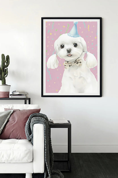 Custom Pet Birthday Portrait | The Pawject Personalized Gift