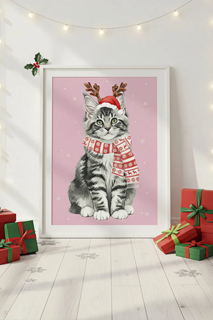 Custom Pet Christmas Portrait | The Pawject Holiday Gift