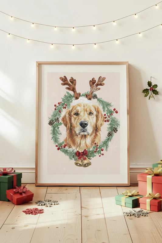 Custom Pet Christmas Portrait | The Pawject Holiday Gift