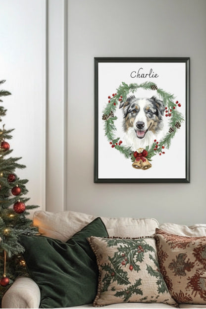Custom Pet Christmas Portrait | The Pawject Holiday Gift