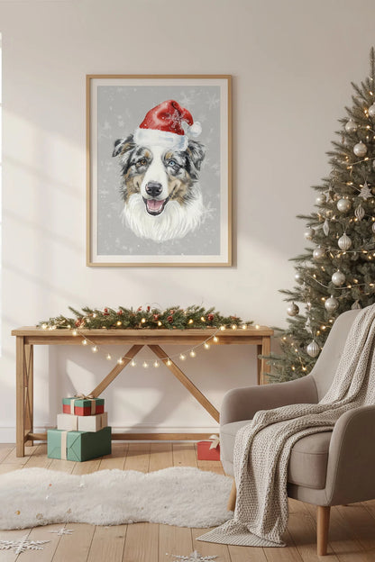 Custom Pet Christmas Portrait | The Pawject Holiday Gift