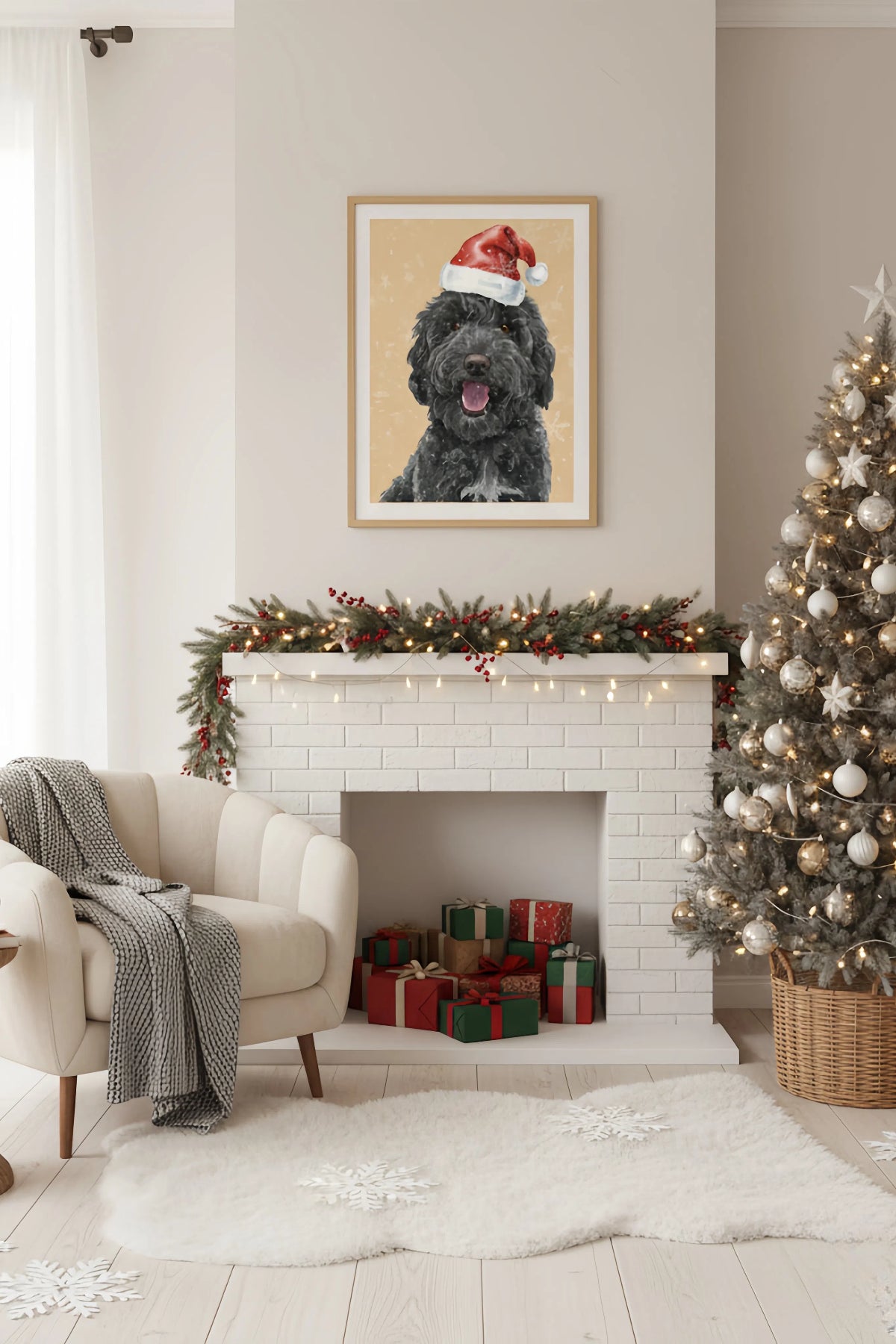 Custom Pet Christmas Portrait | The Pawject Holiday Gift