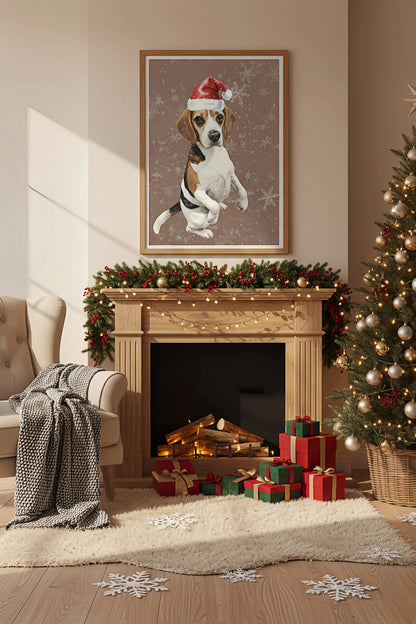 Custom Pet Christmas Portrait | The Pawject Holiday Gift