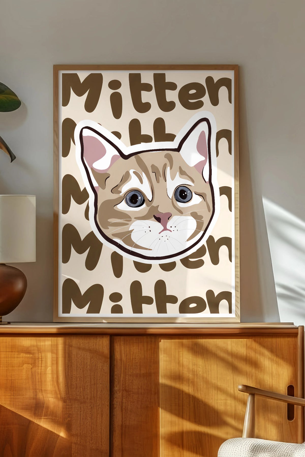 Custom Pet Name Portrait | The Pawject Graphic Wall Art