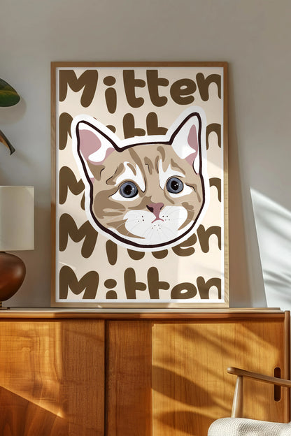 Custom Pet Name Portrait | The Pawject Graphic Wall Art