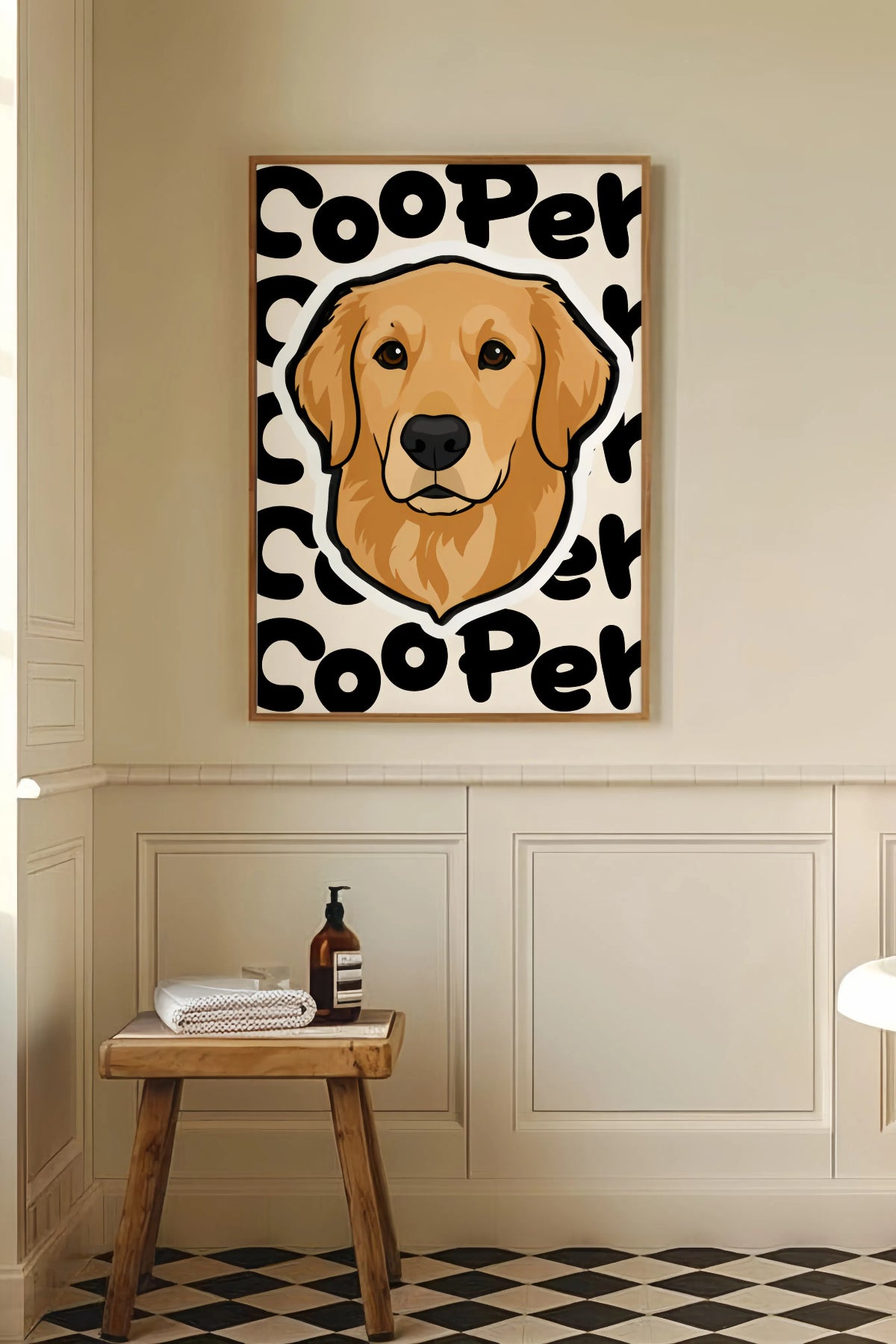 Custom Pet Name Portrait | The Pawject Graphic Wall Art
