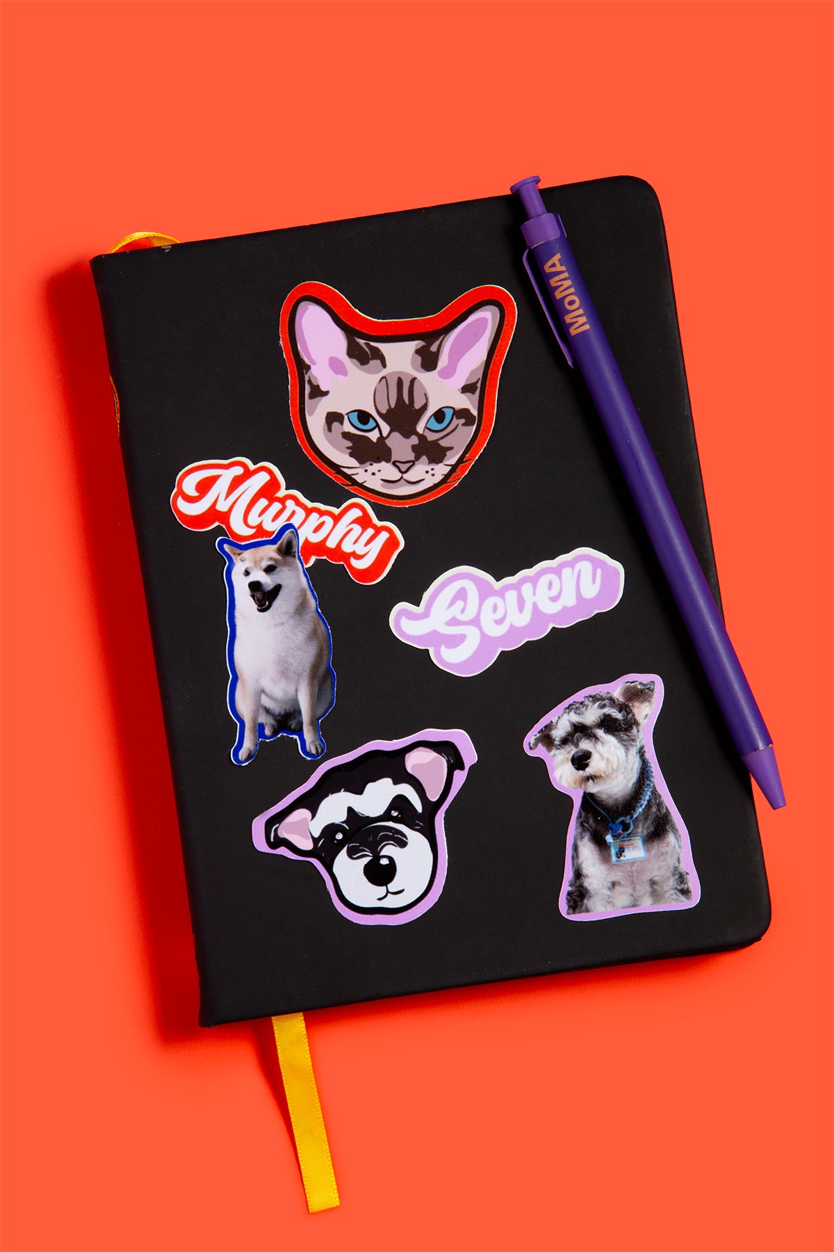 Custom Pet Portrait Stickers with Colorful Borders | Personalized Pet Portrait