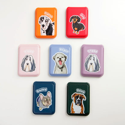 Custom Pet Portrait MagSafe Wallet & Phone Stand