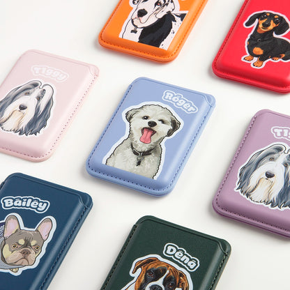 Custom Pet Portrait MagSafe Wallet & Phone Stand
