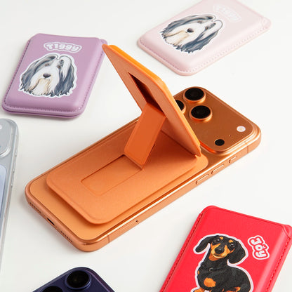 Custom Pet Portrait MagSafe Wallet & Phone Stand