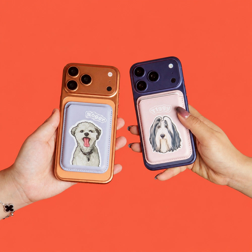 Custom Pet Portrait MagSafe Wallet & Phone Stand