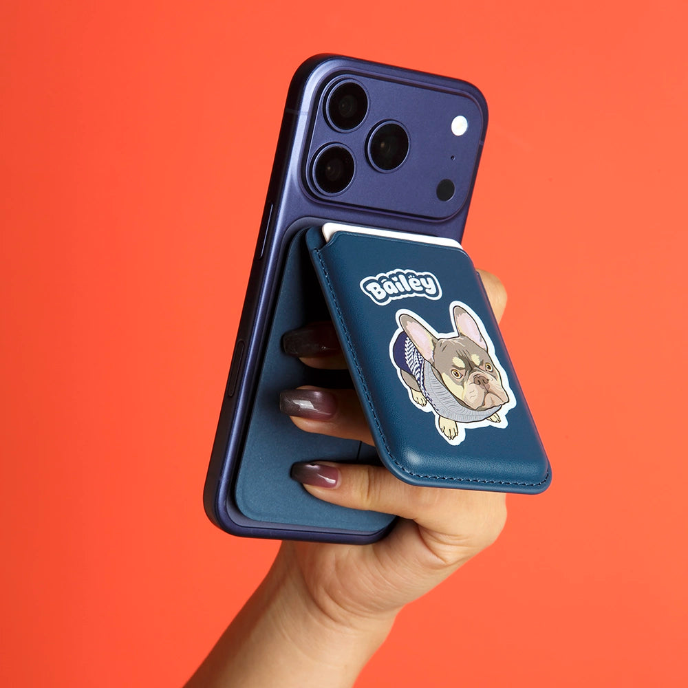 Custom Pet Portrait MagSafe Wallet & Phone Stand