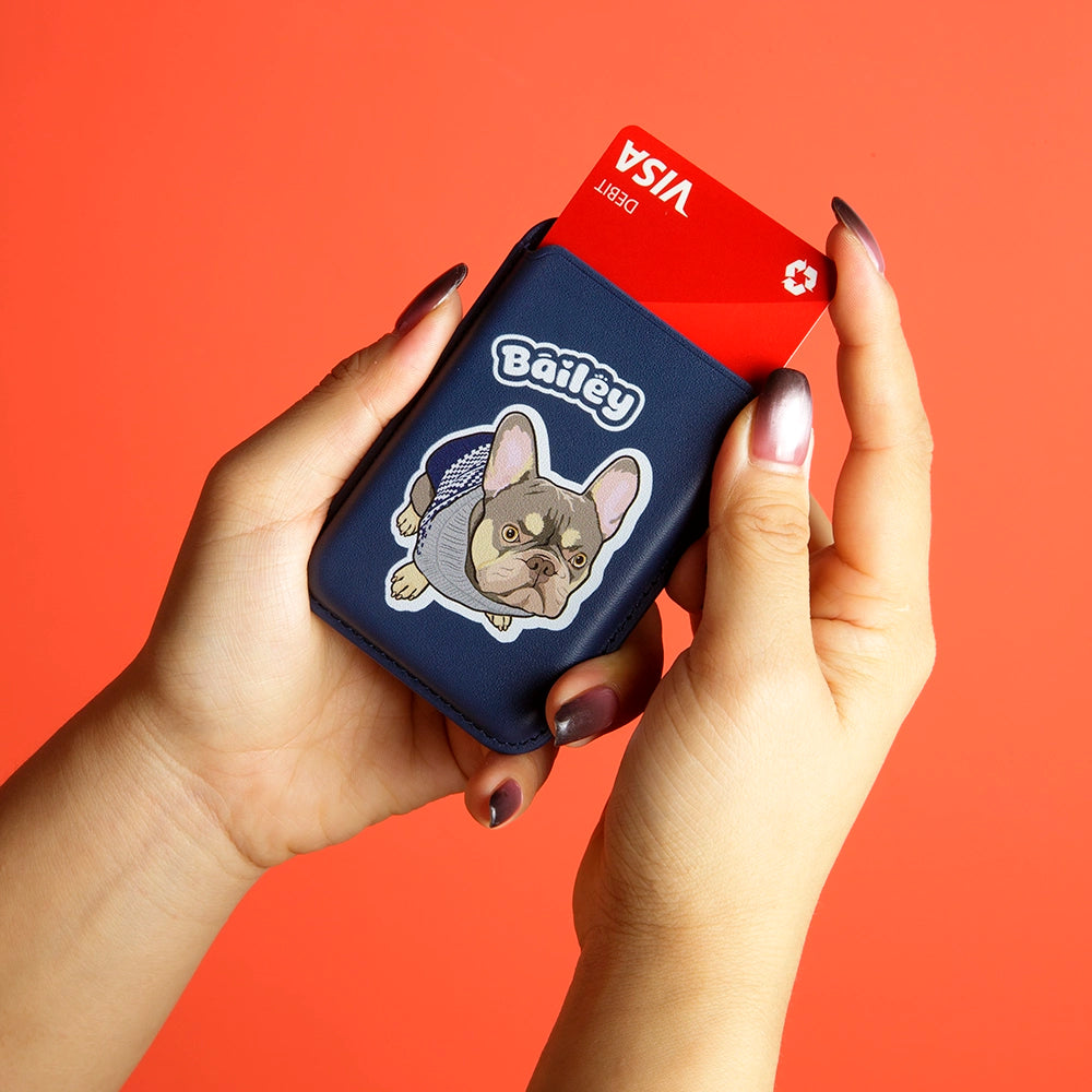 Custom Pet Portrait MagSafe Wallet & Phone Stand