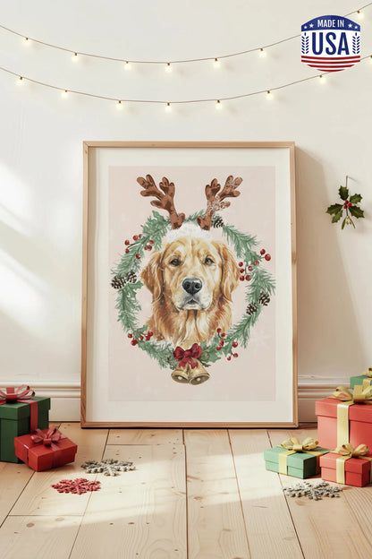 Custom Pet Christmas Portrait