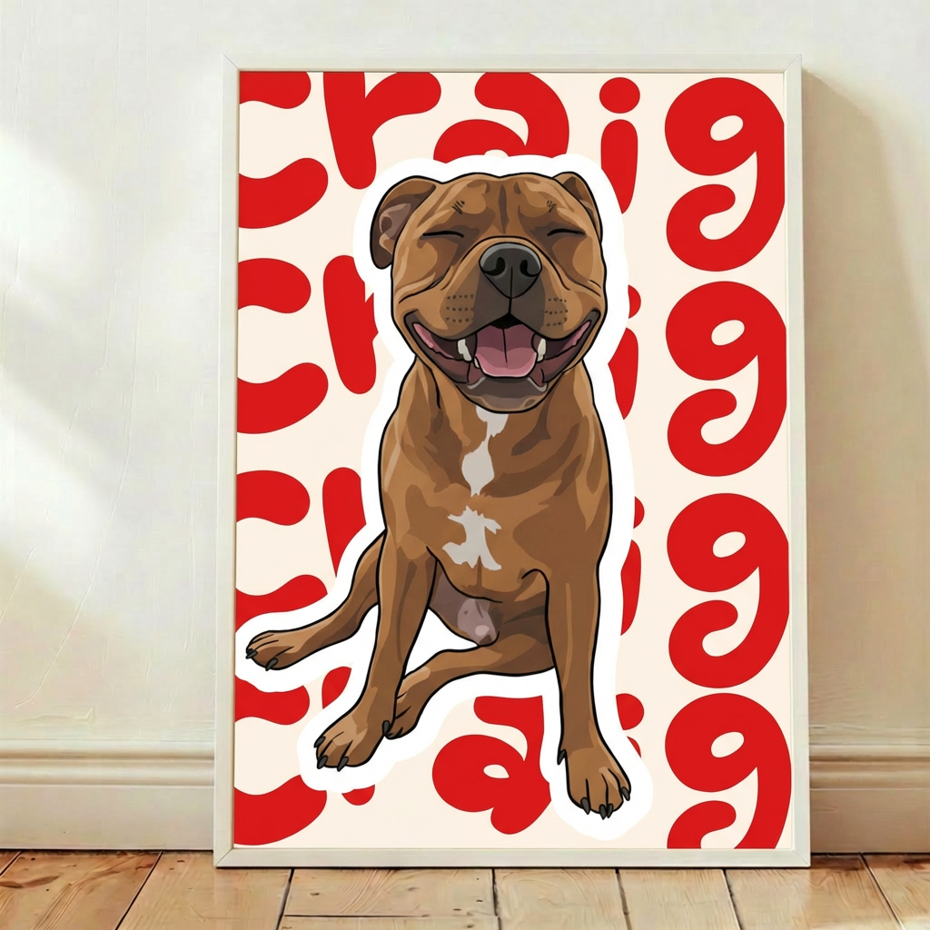 Custom Pet Name Portrait
