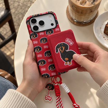 Custom Pet Portrait MagSafe Wallet/Card Holder & Phone Stand