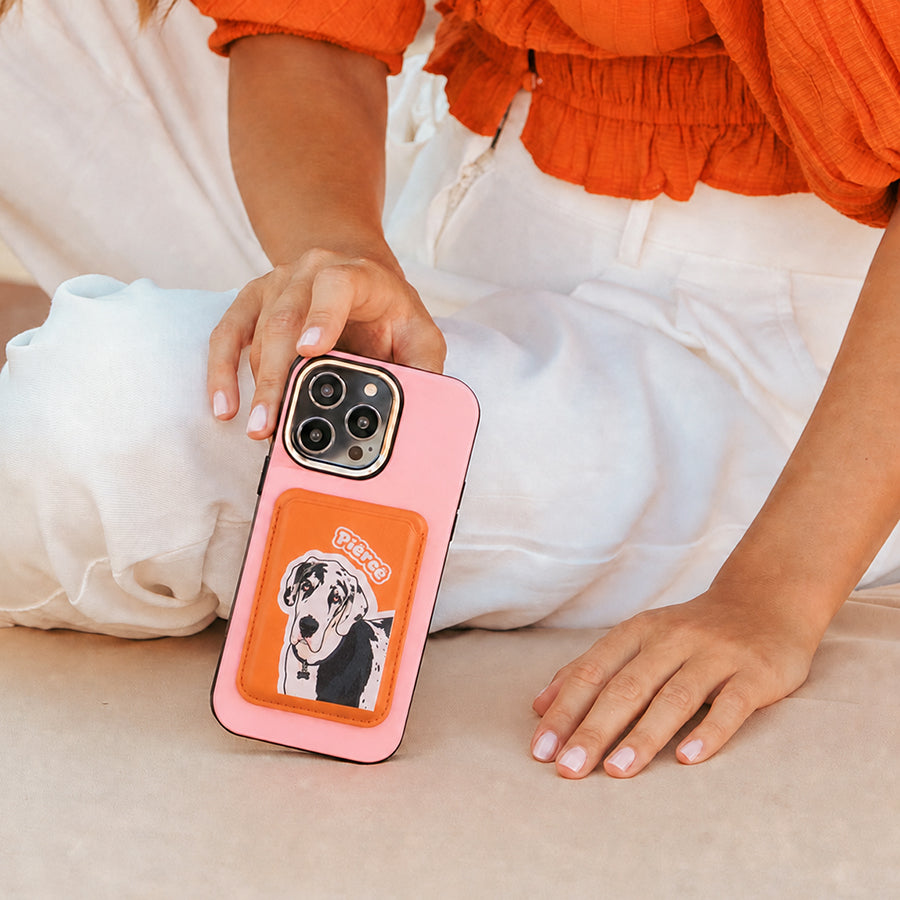 Custom Pet Portrait MagSafe Wallet/Card Holder & Phone Stand