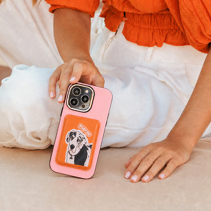 Custom Pet Portrait MagSafe Wallet/Card Holder & Phone Stand