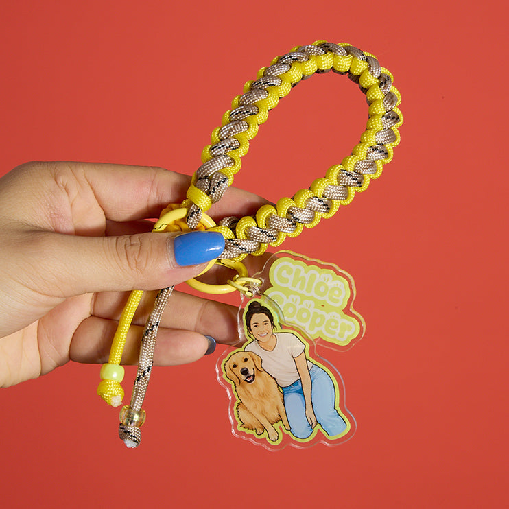 Custom Pet & People Portrait Acrylic Keychain