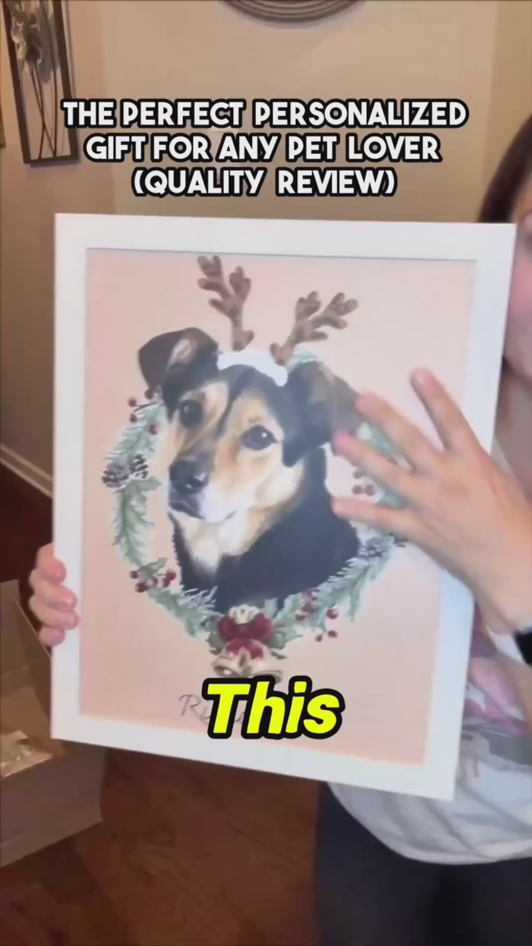 Custom Pet Christmas Portrait
