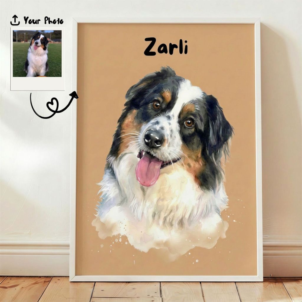 Custom Pet Watercolor Portrait