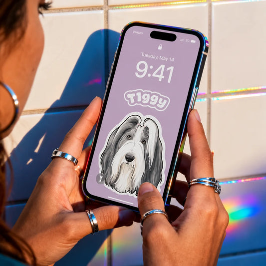 Custom Pet Portrait Digital Wallpaper