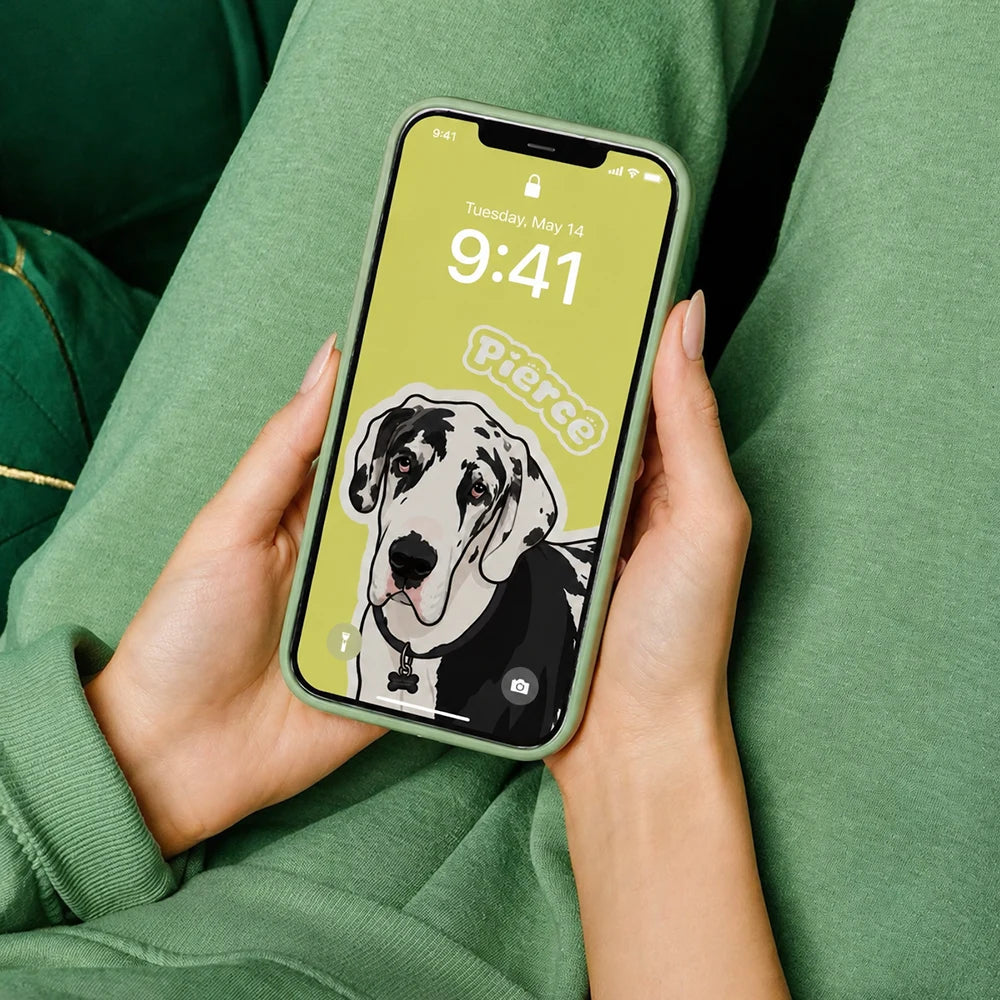 Custom Pet Portrait Digital Wallpaper